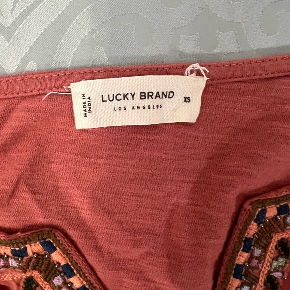 Lucky Brand Coral Embroidered Blouse - Picture 4 of 12